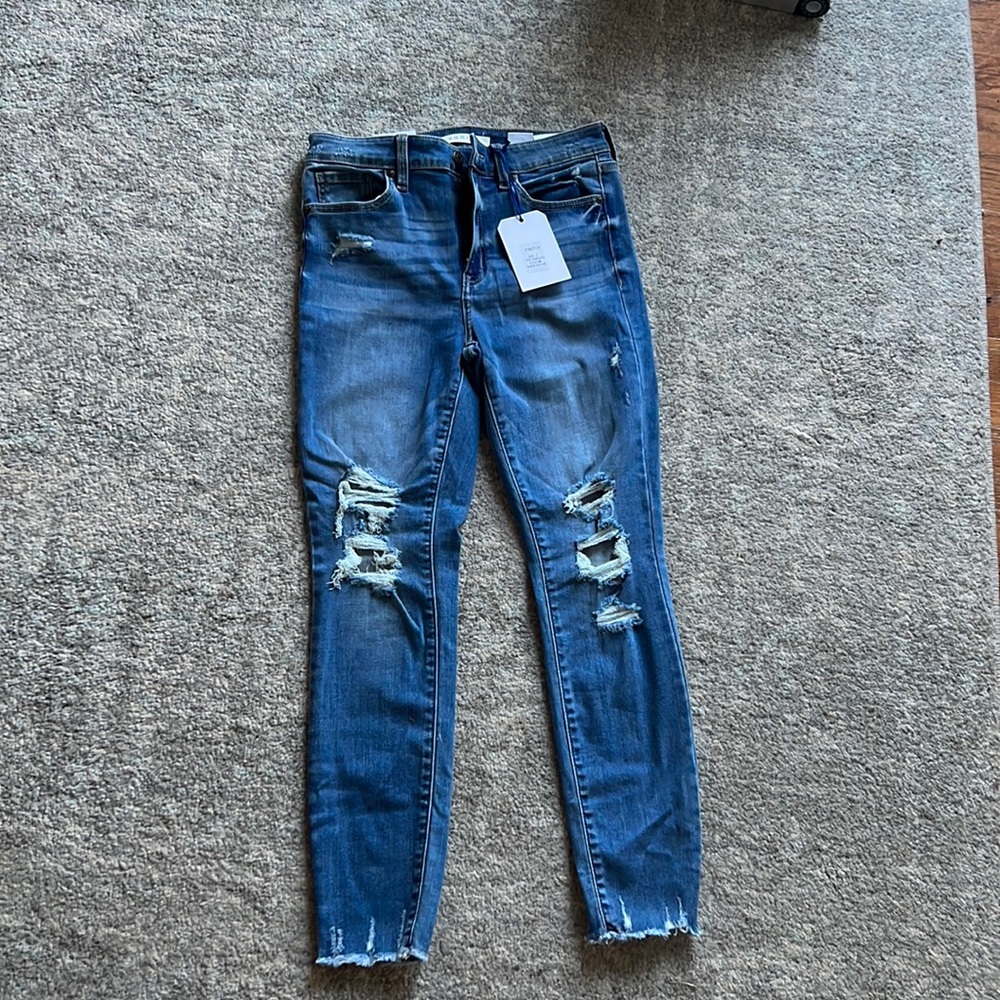 EUNINA Clara High Rise Skinny Crop Sz7 brand new